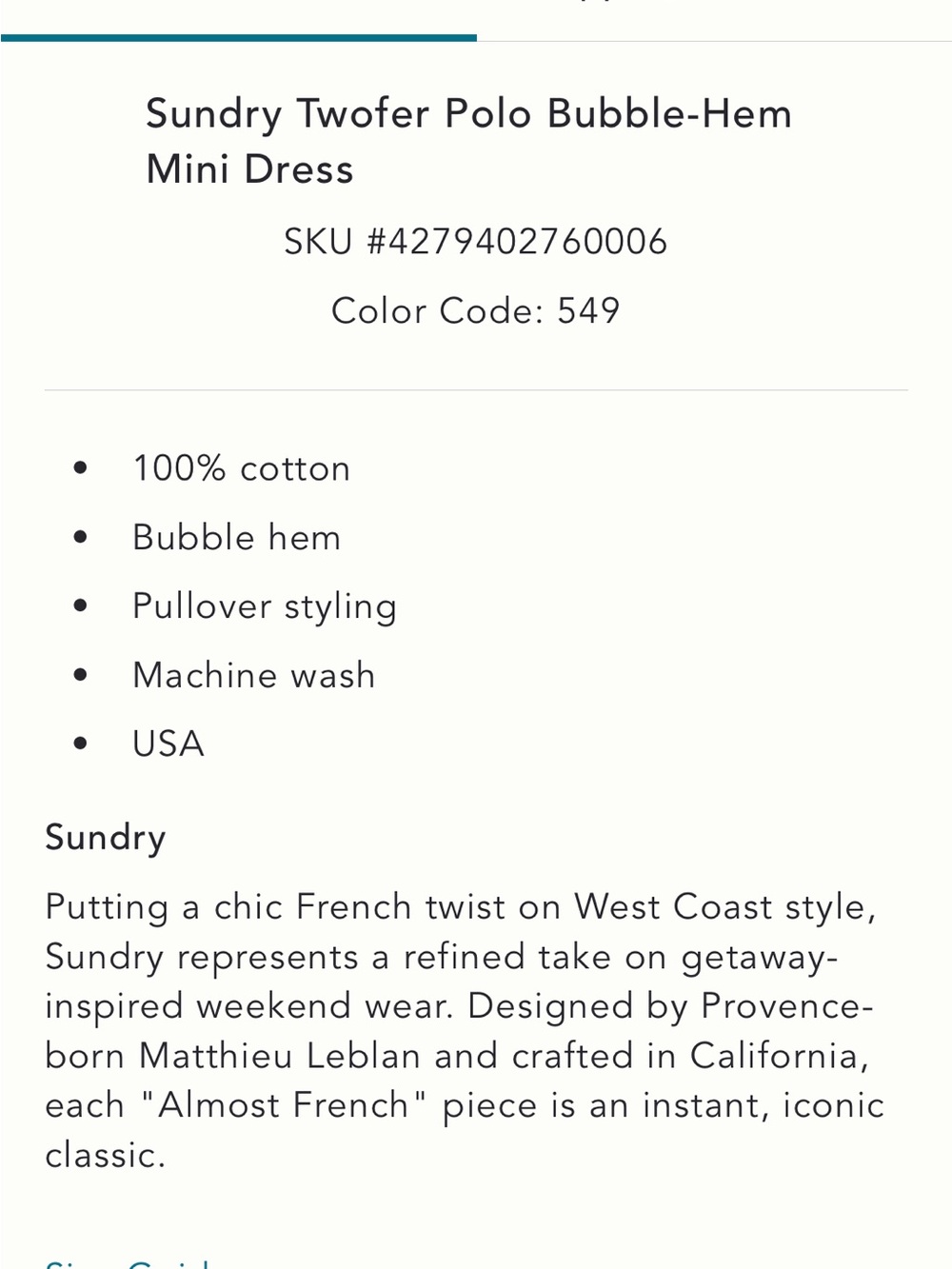 Sundry Twofer Polo Bubble-Hem Mini Dress - Picture 4 of 9